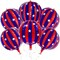Latex Balloons Blue, Red & White Star Stripe 360° Round Balloons – 4th of July Patriotic Foil Balloons for Independence Day, Birthday, Baby Shower & Festive Party Decorations